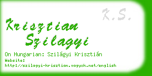 krisztian szilagyi business card